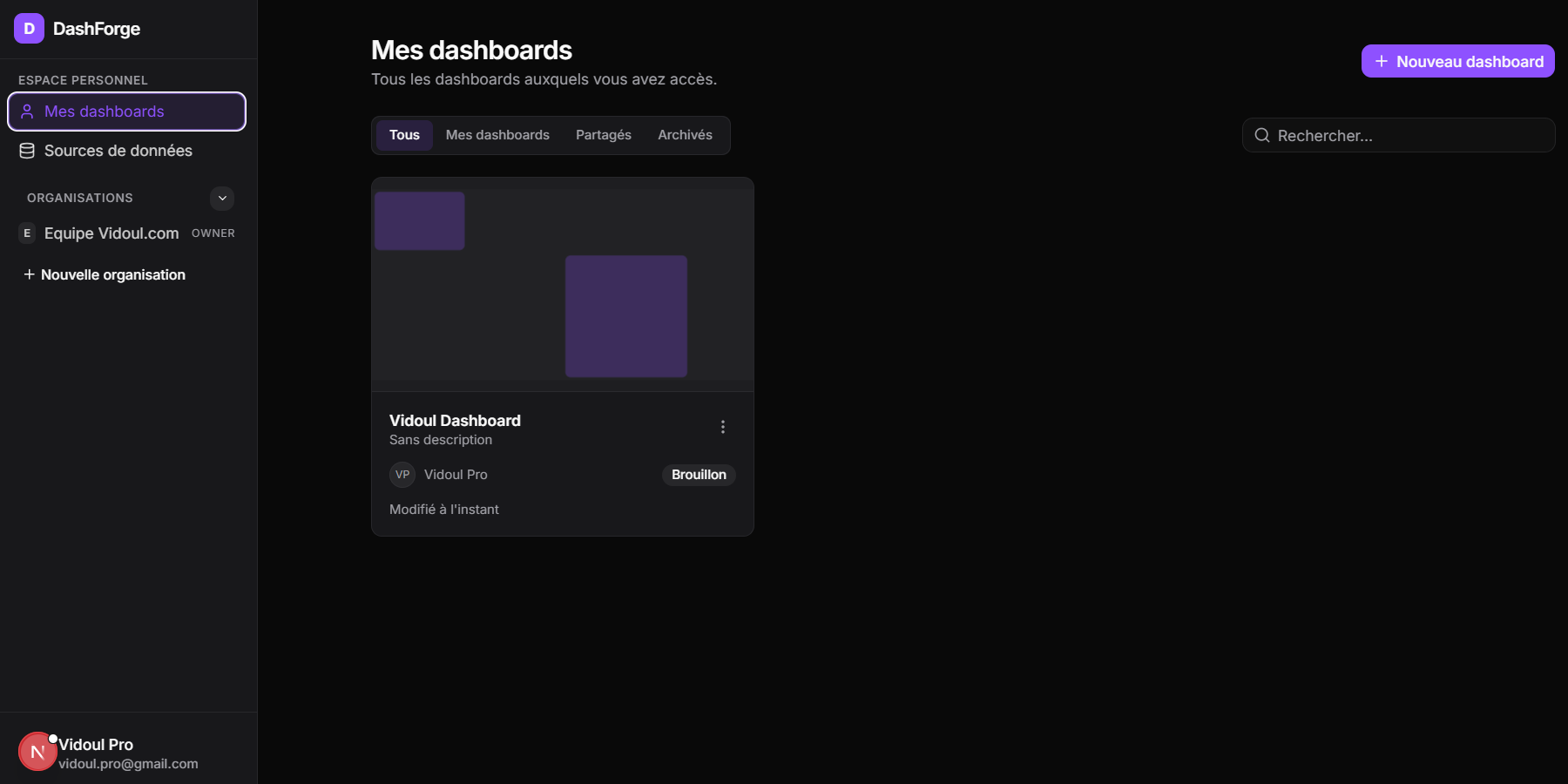 App screenshot OnDash